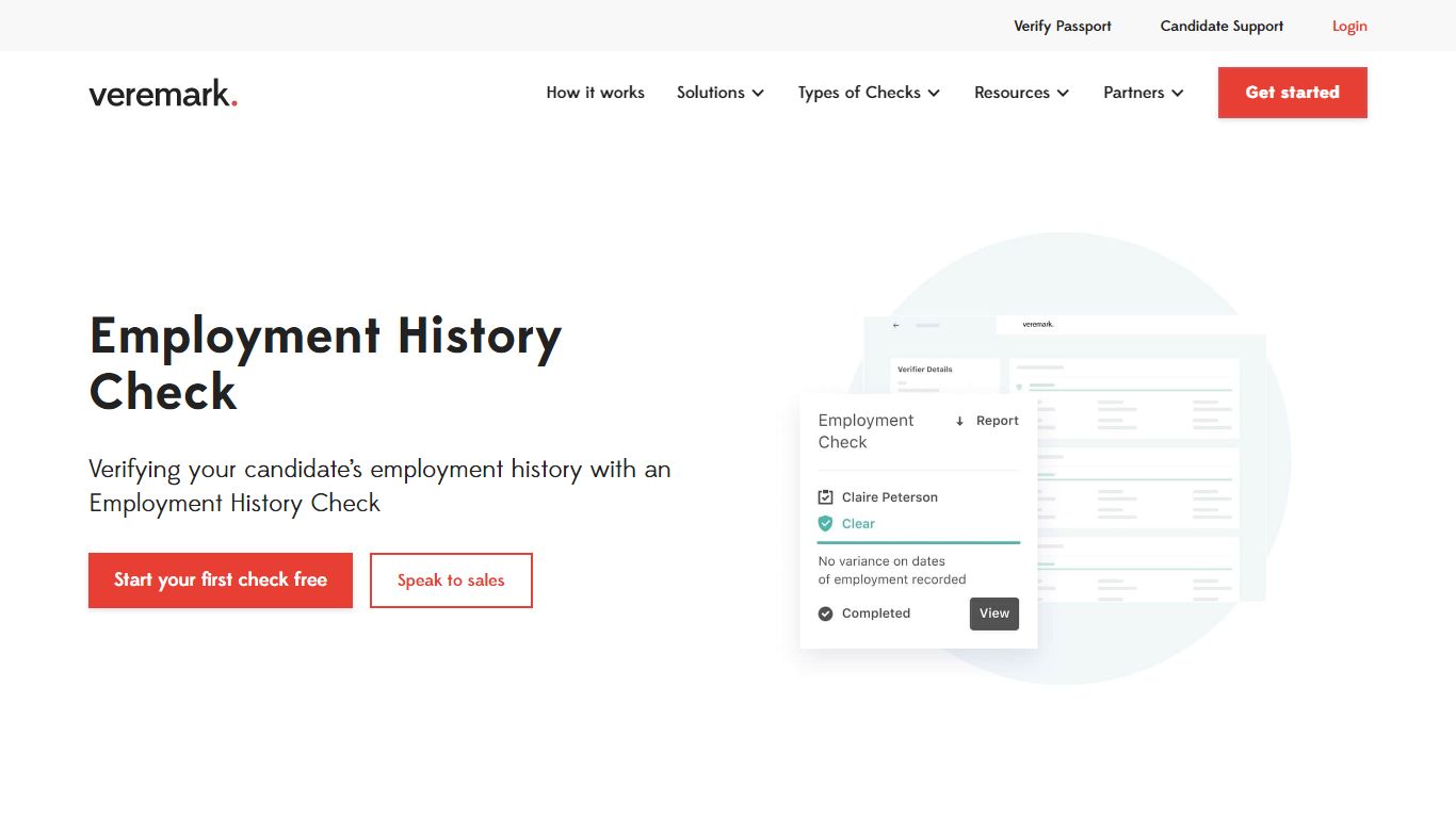Employment History Checks and Verification Service - Veremark