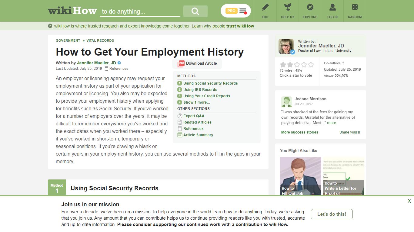 How to Get Your Employment History: Online and for Free - wikiHow