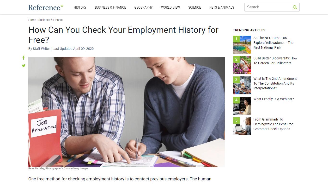 How Can You Check Your Employment History for Free? - Reference.com